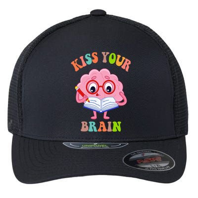 Kissing Your Brain Teaching Squad Flexfit Unipanel Trucker Cap