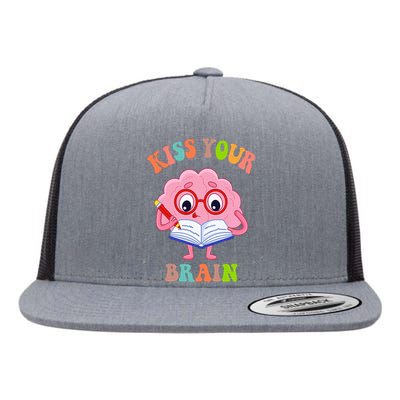 Kissing Your Brain Teaching Squad Flat Bill Trucker Hat