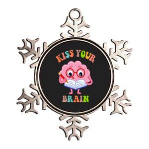 Kissing Your Brain Teaching Squad Metallic Star Ornament