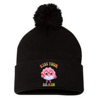 Kissing Your Brain Teaching Squad Pom Pom 12in Knit Beanie