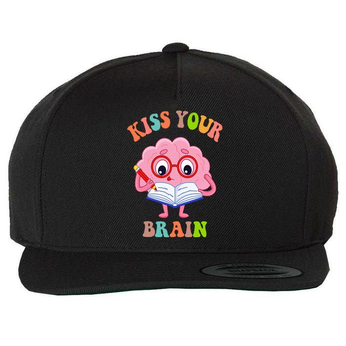 Kissing Your Brain Teaching Squad Wool Snapback Cap