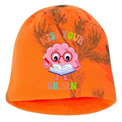 Kissing Your Brain Teaching Squad Kati - Camo Knit Beanie