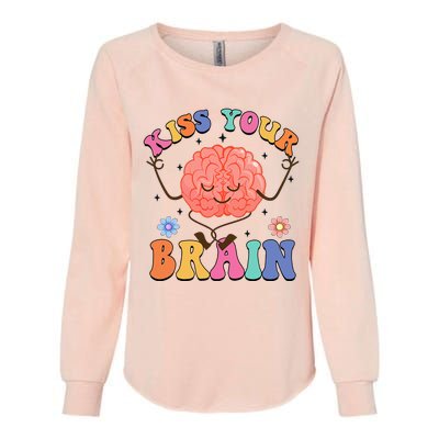 Kiss Your Brain Cute Teacher Appreciation Back To School Womens California Wash Sweatshirt