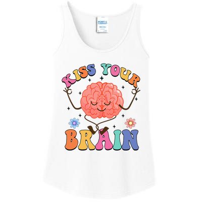 Kiss Your Brain Cute Teacher Appreciation Back To School Ladies Essential Tank