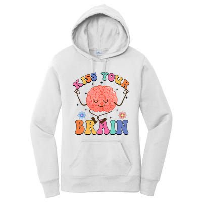 Kiss Your Brain Cute Teacher Appreciation Back To School Women's Pullover Hoodie