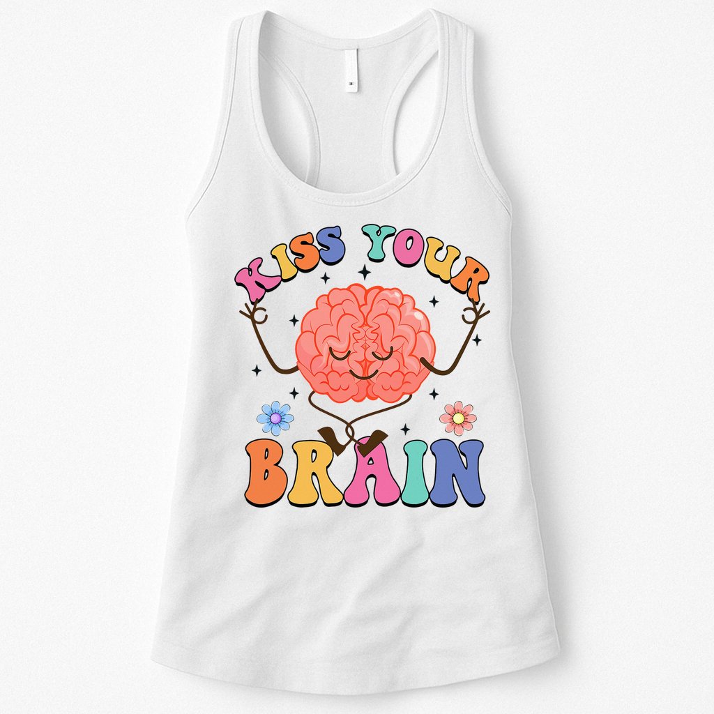 Kiss Your Brain Cute Teacher Appreciation Back To School Womens Tank Top