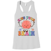 Kiss Your Brain Cute Teacher Appreciation Back To School Women's Racerback Tank