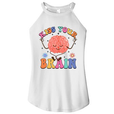 Kiss Your Brain Cute Teacher Appreciation Back To School Women's Perfect Tri Rocker Tank