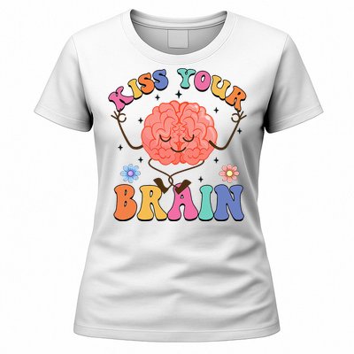 Kiss Your Brain Cute Teacher Appreciation Back To School Women's T-Shirt