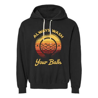 Keep Your Balls Clean Funny Golfer Sayings Garment-Dyed Fleece Hoodie