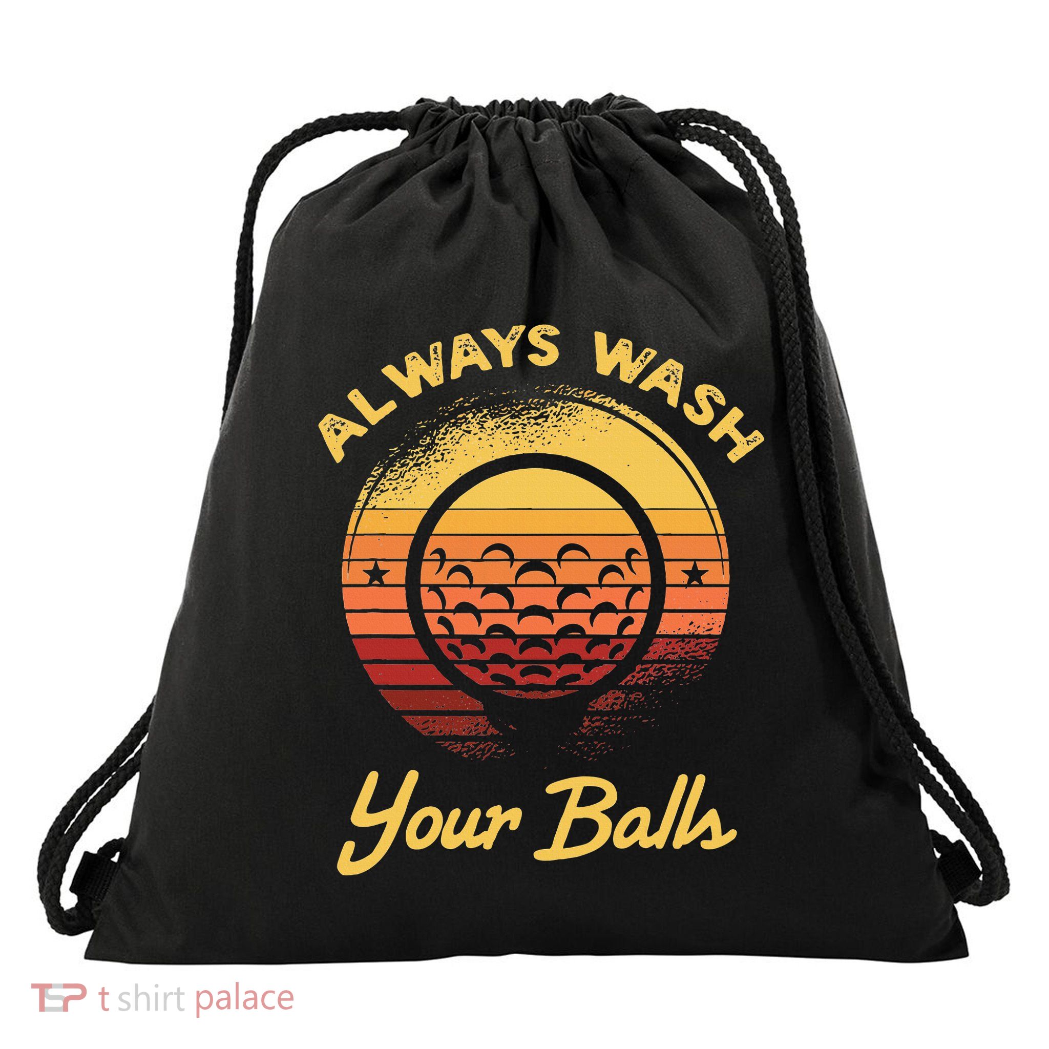 Keep Your Balls Clean Funny Golfer Sayings Drawstring Bag