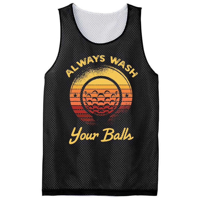 Keep Your Balls Clean Funny Golfer Sayings Mesh Reversible Basketball Jersey Tank