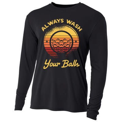 Keep Your Balls Clean Funny Golfer Sayings Cooling Performance Long Sleeve Crew