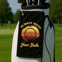 Keep Your Balls Clean Funny Golfer Sayings Golf Towel