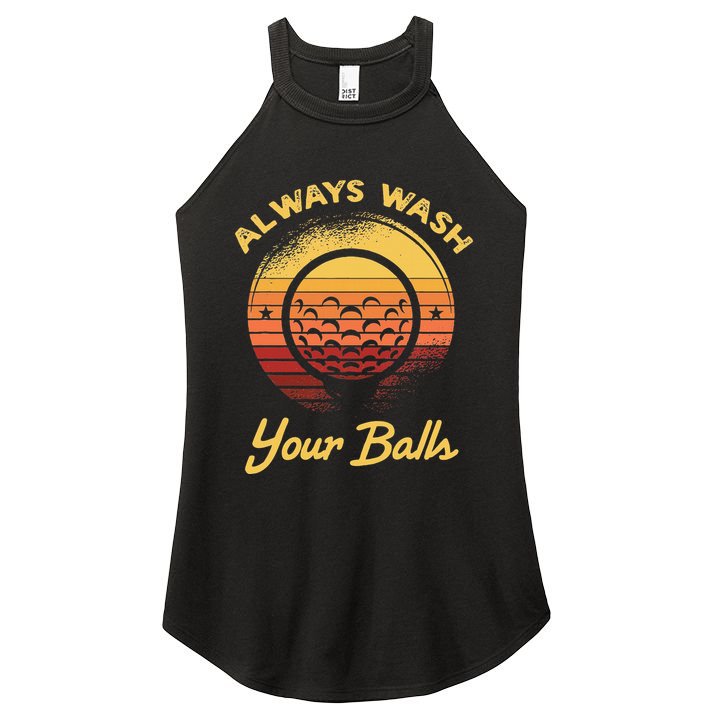 Keep Your Balls Clean Funny Golfer Sayings Women's Perfect Tri Rocker Tank