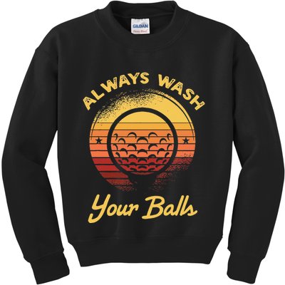 Keep Your Balls Clean Funny Golfer Sayings Kids Sweatshirt