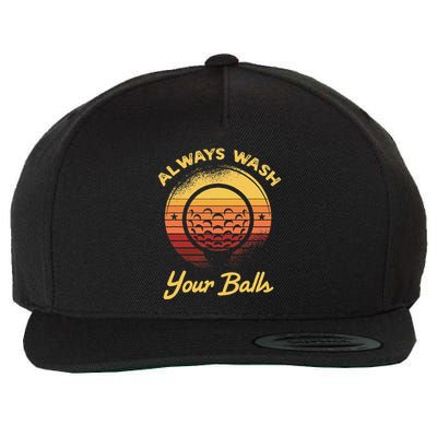 Keep Your Balls Clean Funny Golfer Sayings Wool Snapback Cap