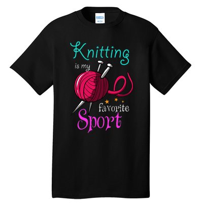 Knitting Yarn Craft Hand Knit Handcraft Knitters Knitting Tall T-Shirt