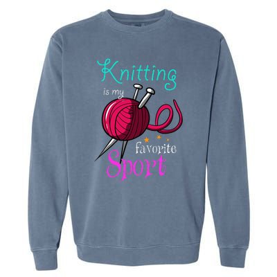 Knitting Yarn Craft Hand Knit Handcraft Knitters Knitting Garment-Dyed Sweatshirt