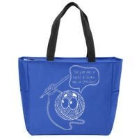 Knitting Yarn Collector Crochet Crocheting Lover Meaningful Gift Zip Tote Bag