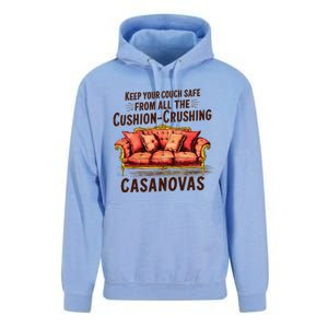 Keep Your Couch Safe From All The Cushion Crushing Casanovas Unisex Surf Hoodie