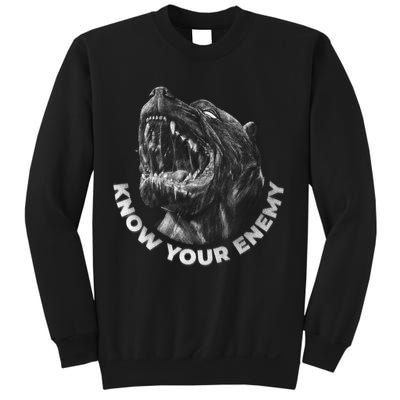 Know Your Enemy Realistic Pitbull Dog Sweatshirt