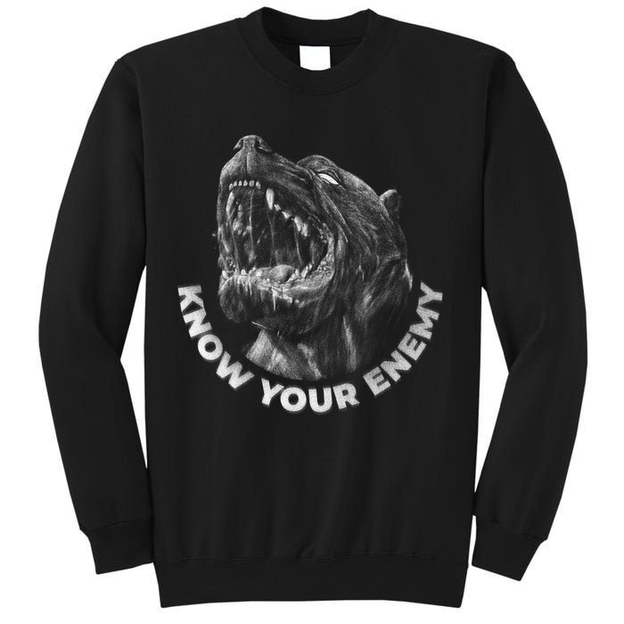 Know Your Enemy Realistic Pitbull Dog Sweatshirt