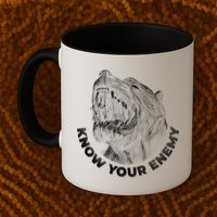 Know Your Enemy Realistic Pitbull Dog Mug