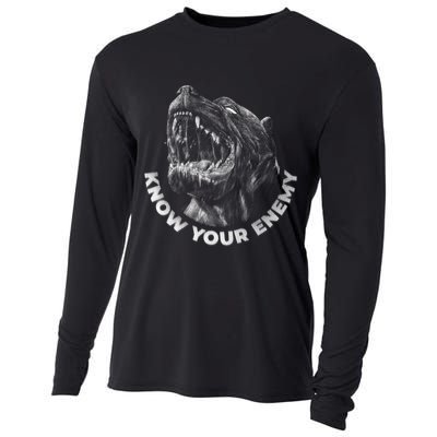 Know Your Enemy Realistic Pitbull Dog Cooling Performance Long Sleeve Crew