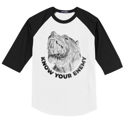 Know Your Enemy Realistic Pitbull Dog Baseball Sleeve Shirt