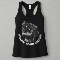Know Your Enemy Realistic Pitbull Dog Womens Tank Top