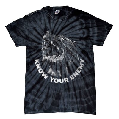 Know Your Enemy Realistic Pitbull Dog Tie-Dye T-Shirt