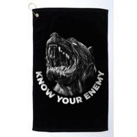 Know Your Enemy Realistic Pitbull Dog Golf Towel