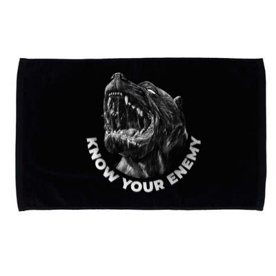 Know Your Enemy Realistic Pitbull Dog Microfiber Hand Towel