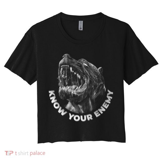 Know Your Enemy Realistic Pitbull Dog Crop Top