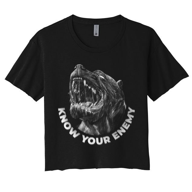 Know Your Enemy Realistic Pitbull Dog Crop Top