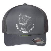Know Your Enemy Realistic Pitbull Dog Flexfit Unipanel Trucker Cap