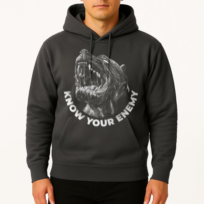 Know Your Enemy Realistic Pitbull Dog Hoodie