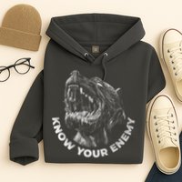 Know Your Enemy Realistic Pitbull Dog Hoodie