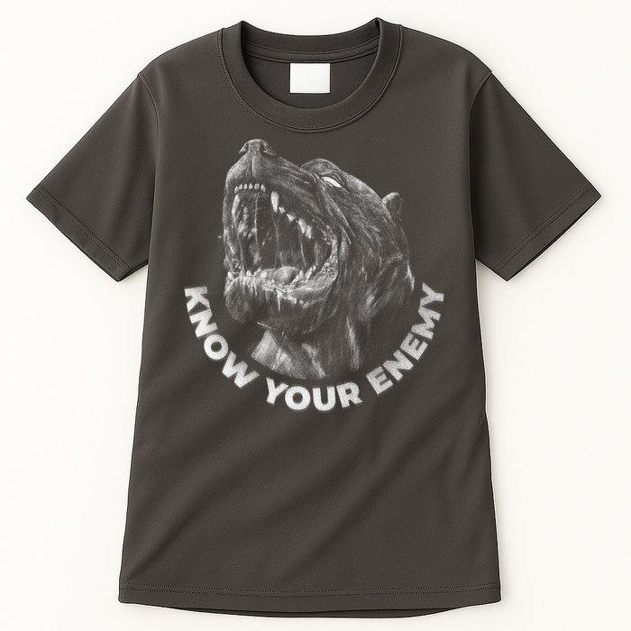 Know Your Enemy Realistic Pitbull Dog Tall T-Shirt