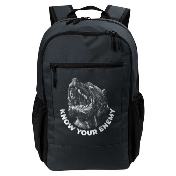 Know Your Enemy Realistic Pitbull Dog Backpack
