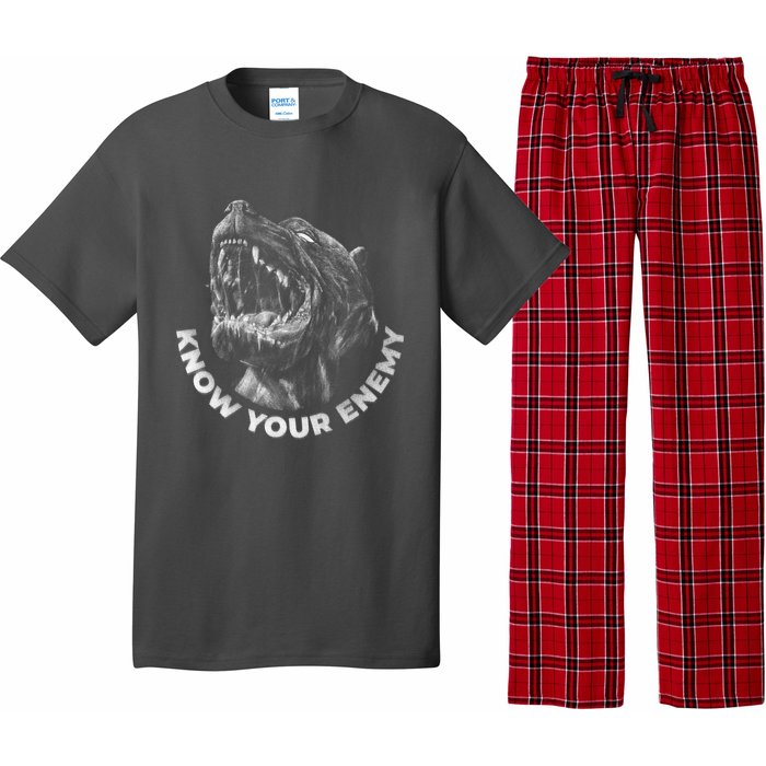 Know Your Enemy Realistic Pitbull Dog Pajama Set