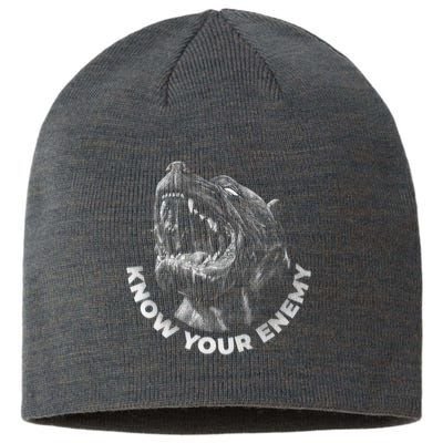 Know Your Enemy Realistic Pitbull Dog Sustainable Beanie