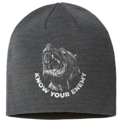 Know Your Enemy Realistic Pitbull Dog Sustainable Beanie