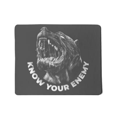 Know Your Enemy Realistic Pitbull Dog Mousepad