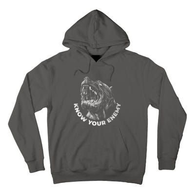 Know Your Enemy Realistic Pitbull Dog Tall Hoodie