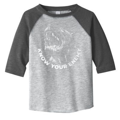 Know Your Enemy Realistic Pitbull Dog Toddler Fine Jersey T-Shirt