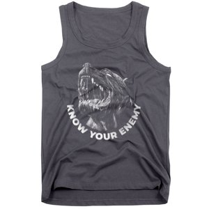 Know Your Enemy Realistic Pitbull Dog Tank Top