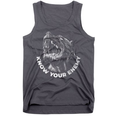 Know Your Enemy Realistic Pitbull Dog Tank Top