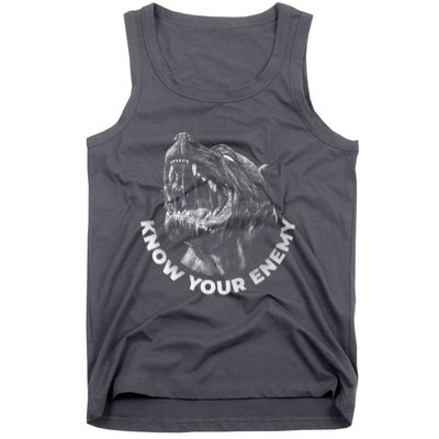 Know Your Enemy Realistic Pitbull Dog Tank Top